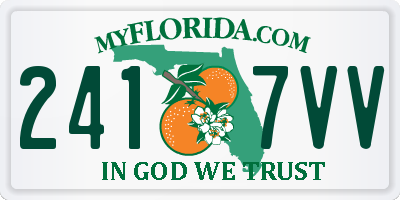 FL license plate 2417VV
