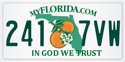 FL license plate 2417VW