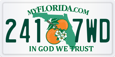 FL license plate 2417WD