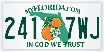 FL license plate 2417WJ