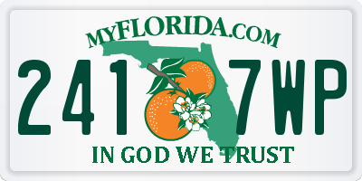 FL license plate 2417WP