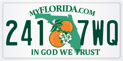 FL license plate 2417WQ