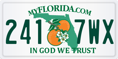 FL license plate 2417WX