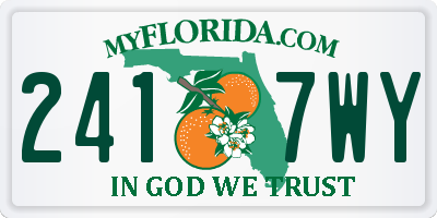 FL license plate 2417WY
