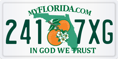 FL license plate 2417XG