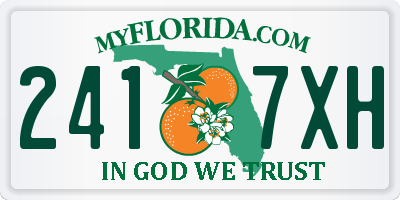 FL license plate 2417XH
