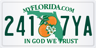FL license plate 2417YA