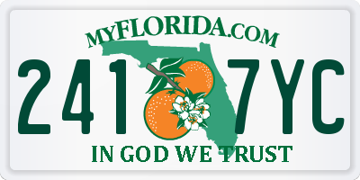 FL license plate 2417YC