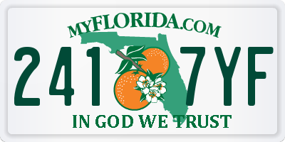 FL license plate 2417YF