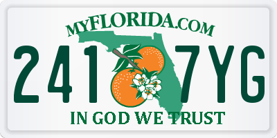 FL license plate 2417YG