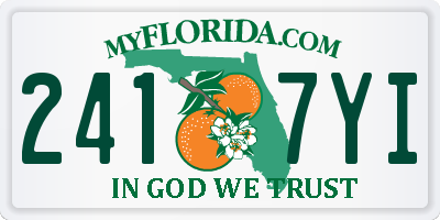 FL license plate 2417YI