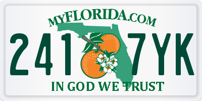 FL license plate 2417YK