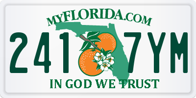 FL license plate 2417YM