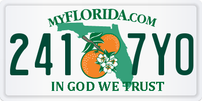FL license plate 2417YO