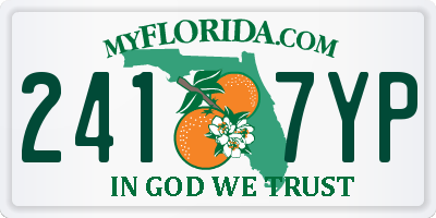 FL license plate 2417YP