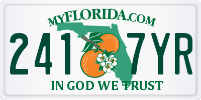 FL license plate 2417YR
