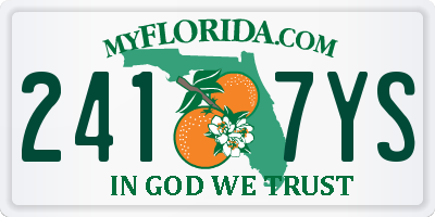 FL license plate 2417YS
