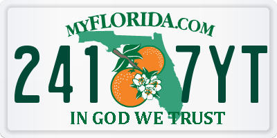 FL license plate 2417YT