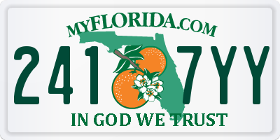 FL license plate 2417YY