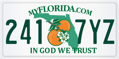 FL license plate 2417YZ