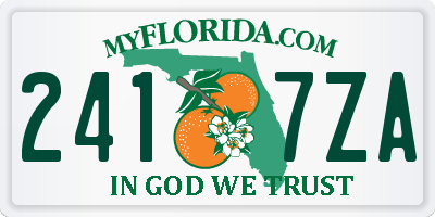 FL license plate 2417ZA