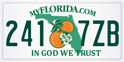 FL license plate 2417ZB