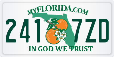 FL license plate 2417ZD