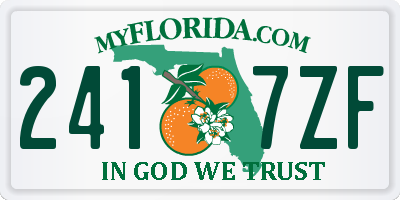 FL license plate 2417ZF