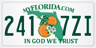 FL license plate 2417ZI