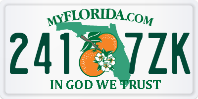 FL license plate 2417ZK