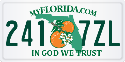 FL license plate 2417ZL