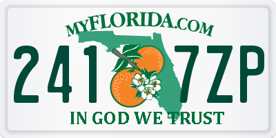 FL license plate 2417ZP
