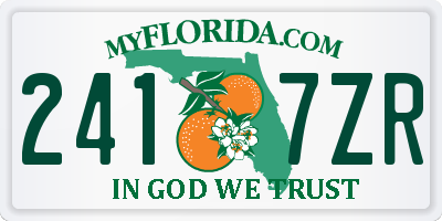 FL license plate 2417ZR