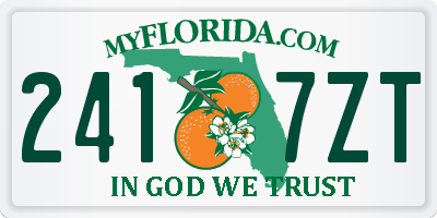 FL license plate 2417ZT