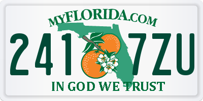 FL license plate 2417ZU