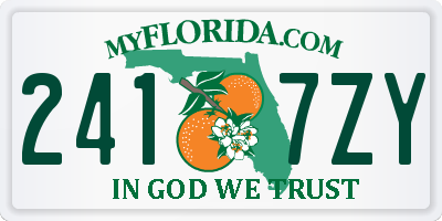 FL license plate 2417ZY