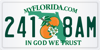 FL license plate 2418AM