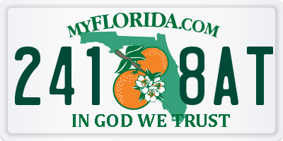 FL license plate 2418AT