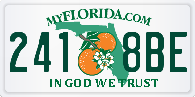 FL license plate 2418BE