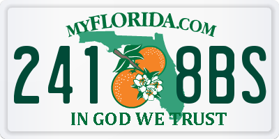 FL license plate 2418BS
