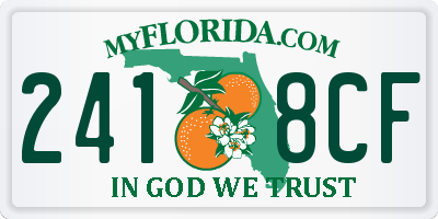 FL license plate 2418CF