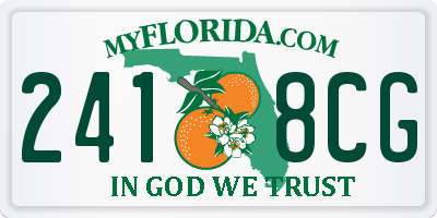 FL license plate 2418CG