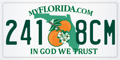 FL license plate 2418CM