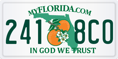 FL license plate 2418CO