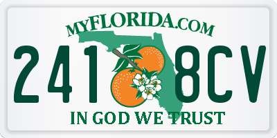 FL license plate 2418CV