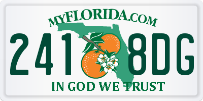FL license plate 2418DG