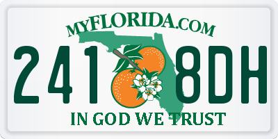 FL license plate 2418DH