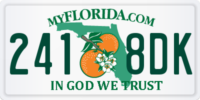 FL license plate 2418DK
