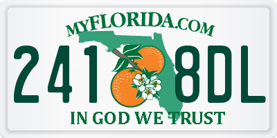 FL license plate 2418DL