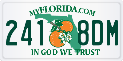 FL license plate 2418DM